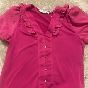 Naf Naf Soft Pink Button Up